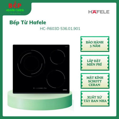 Bếp hồng ngoại 3 vùng nấu lắp âm Hafele HC-R603D 536.01.901 - Mặt kính Schott Ceran, Bảo Hành 3 Năm