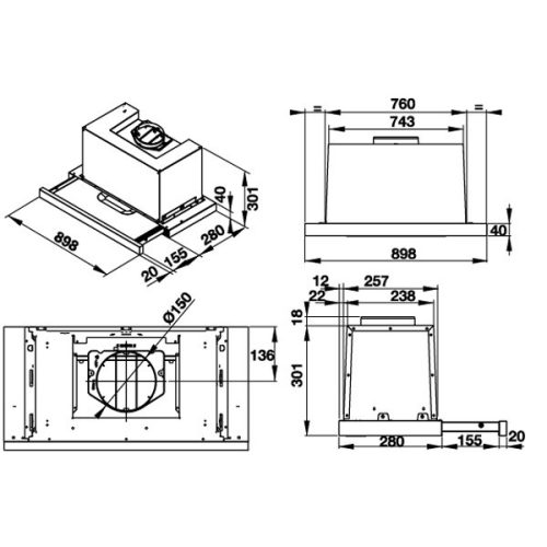 Hafele HH-TG90E 539.81.075 Máy Hút Mùi Áp Tường – Kích Thước 90cm, Hút Khử Hiệu Quả, Dễ Vệ Sinh
