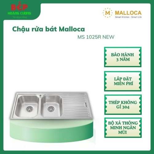 Malloca MS 1025R NEW - Chậu Inox 304 – Lắp Âm/Nổi Linh Hoạt – Tiết Kiệm Không Gian