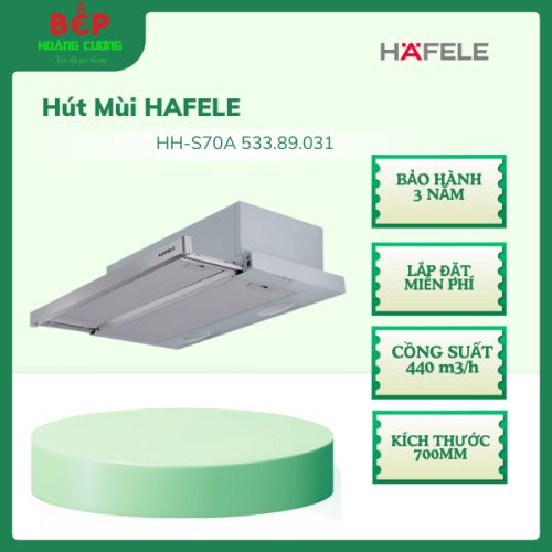 Máy Hút Mùi Âm Tủ Hafele HH-S70A 533.89.031 – Inox Cao Cấp, Hoạt Động Êm Ái, Hiệu Suất Ấn Tượng