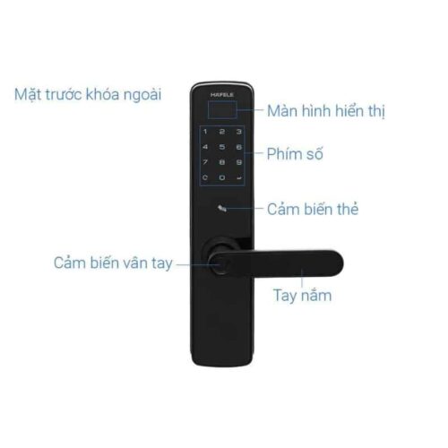 Hafele Khóa Điện Tử DL7100 912.05.498 – Cửa Gỗ – Màu Đen – Thiết Kế Gọn Đẹp, Độ Bền Cao, Chính Hãng 8 Cấu tạo Khóa cửa điện tử Hafele DL7100 912.05.498
