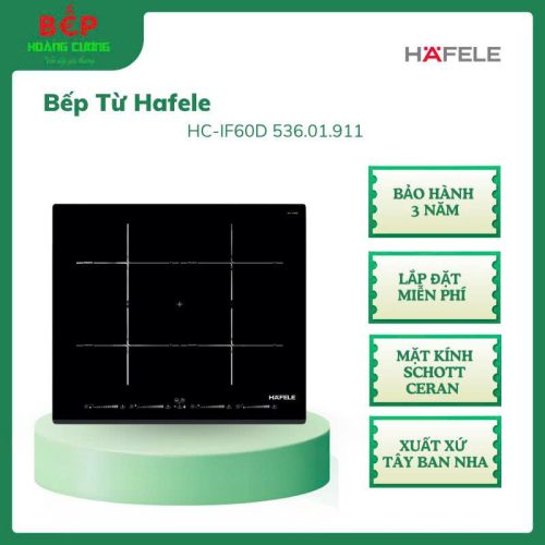 Bếp Từ Hafele HC-IF60D 536.01.911 – 4 Vùng Nấu – Cảm Ứng Trượt – Schott Ceran – Tiết Kiệm Điện
