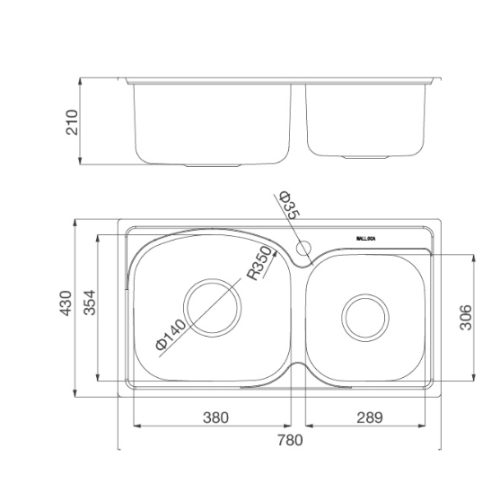 Malloca MS 1011P - chậu inox 1 hộc lớn, thiết kế lắp âm, chống ồn, chống ngưng tụ, bền đẹp 7 vn 11134207 820l4 mf0i71d5c8p7f8