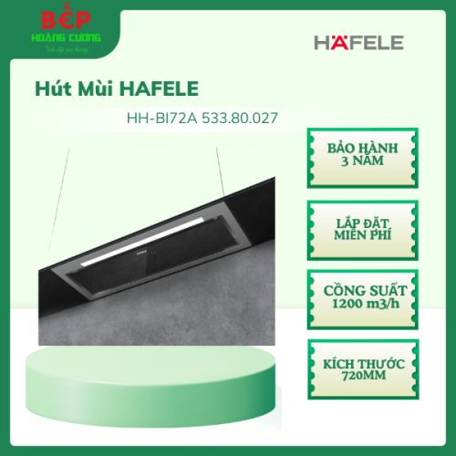 Hafele HH-BI72A 533.80.027 Máy Hút Mùi Âm Tủ – Hút Khử Hiệu Quả, Tiết Kiệm Điện, Cảm ứng 9 cấp độ