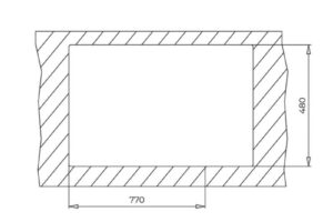 Kích thước lắp đặt chậu đá Teka MAESTRO FORSQUARE 72.40 TG (STONEGREY) 115230001