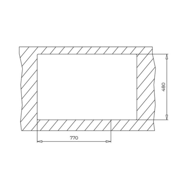Kích thước lắp đặt chậu đá Teka MAESTRO FORSQUARE 72.40 TG (STONEGREY) 115230001