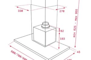 Máy hút mùi áp tường Teka DPL 986 T 40483131 2 kich thuoc may hut mui teka dpl 986 t 40483131