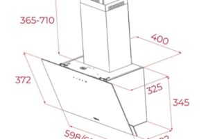Máy hút mùi áp tường Teka DVN 97050 TTC BK 112950012 4 kich thuoc may hut mui teka dvn 97050 ttc bk 112950012