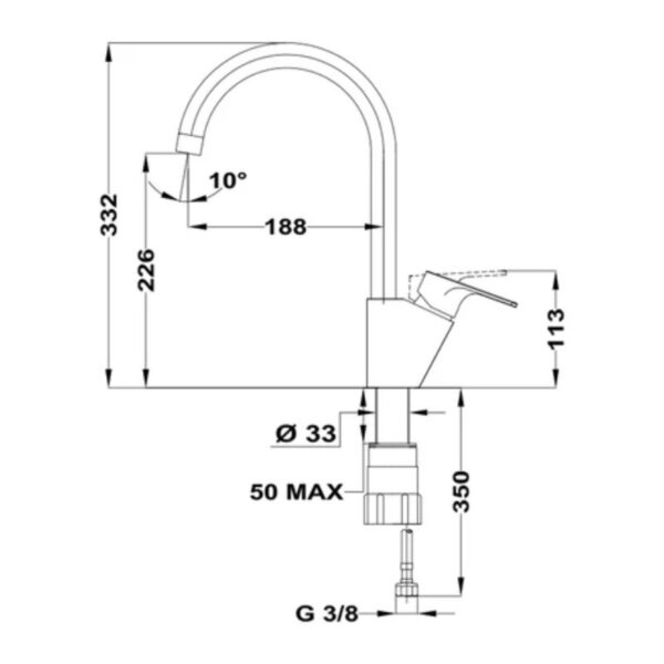 kich thuoc voi rua teka sink faucet mtp 995 116030001