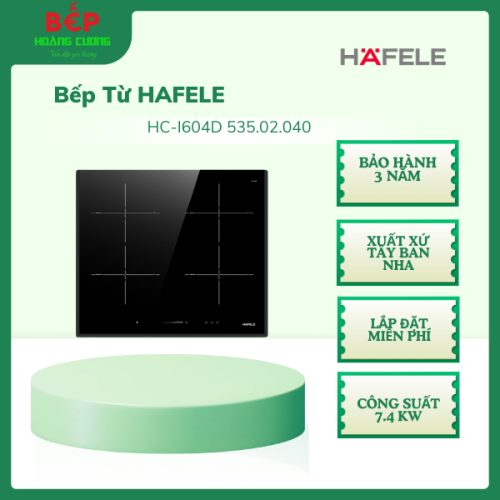 Bếp Từ 4 Vùng Nấu Hafele HC-I604D 535.02.040 – Mặt Kính Schott Ceran, Xuất Xứ Spain