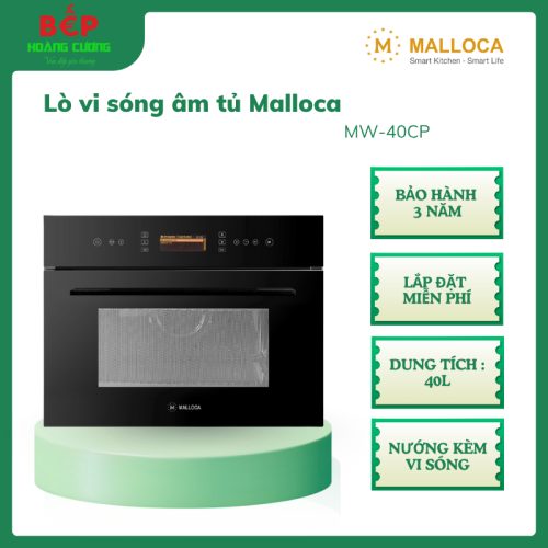 Lò Vi Sóng Âm Tủ MW-40CP – 40L, 5 Chức Năng, Rã Đông, Vi Sóng, LCD Hiển Thị, Hẹn Giờ, Mặt Kính Đen