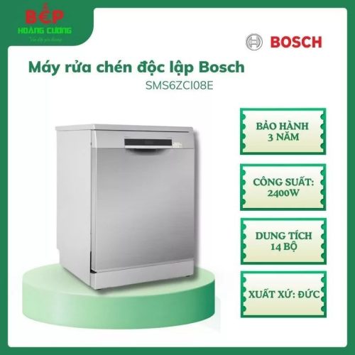 Bosch SMS6ZCI08E Máy rửa chén độc lập 14 bộ