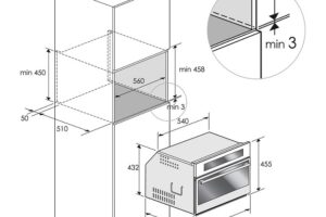 Kích thước Lò âm tủ kết hợp nướng Dudoff SPRING 45S