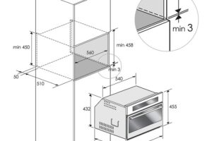 Kích thước Lò vi sóng kết hợp nướng Dudoff Victoria 45S