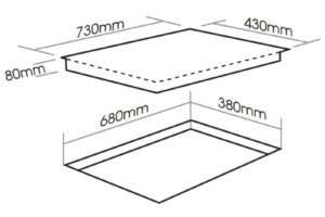 Kích thước bếp từ Faster FS 389I