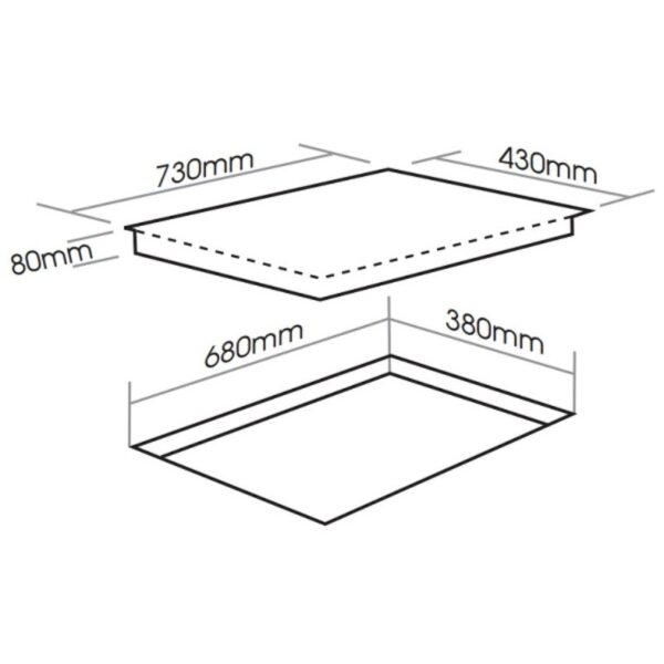 Kích thước bếp từ Faster FS 389I