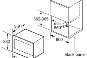 Kích thước Lò vi sóng Bosch BFL634GS1