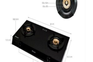 Kích thước Bếp ga Rinnai RV-6DOUBLE GLASS