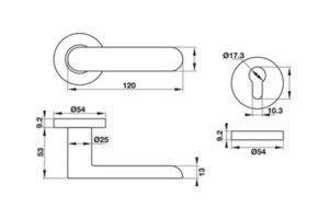 Thiết kế của Tay Nắm Gạt Cửa Phòng Hafele 903.98.162