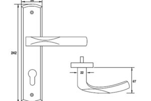 Thiết kế của Tay Nắm Gạt Đế Dài Mở Phải C/C 72mm Hafele 903.98.462