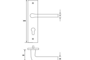 Thiết kế của Tay Nắm Gạt Đế Dài C/C 72mm Hafele 903.98.464