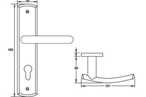 Thiết kế của Tay Nắm Gạt C/C 72mm Hafele 903.98.467