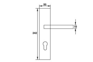 Thiết kế của Tay Nắm Gạt Đế Dài C/C 72mm Hafele 903.99.303