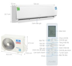 thông số kỹ thuật của Điều Hòa 1 chiều Funiki HSC24TMU