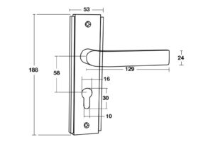 Kích thước của Tay nắm đế dài Bauma BM055-58 905.99.088