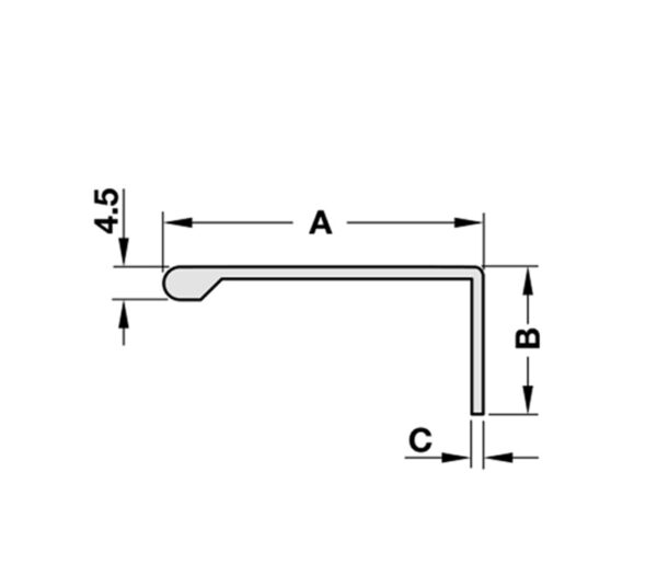 Kích thước của Tay nắm tủ bếp Hafele 126.14.104