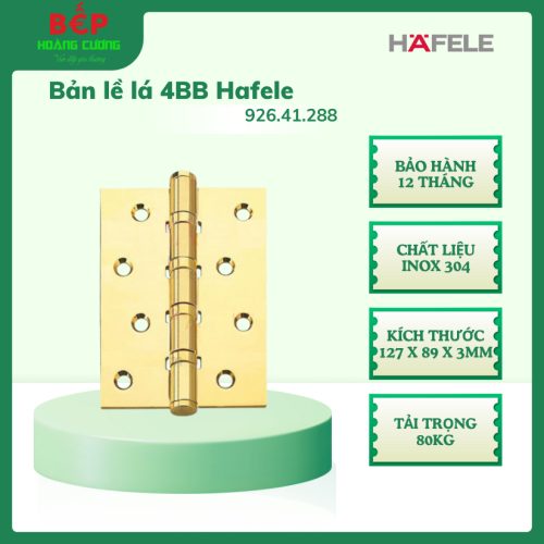Bản Lề Lá 2 Vòng Bi 80Kg Hafele 926.41.288, Thiết Kế Hiện Đại, Tần Suất Sử Dụng Cao