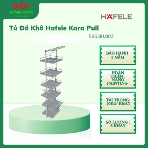 Tủ đồ khô Hafele Kara pull 595.80.803, tủ mở kéo cao 6 tầng, chống trượt, rộng 400mm