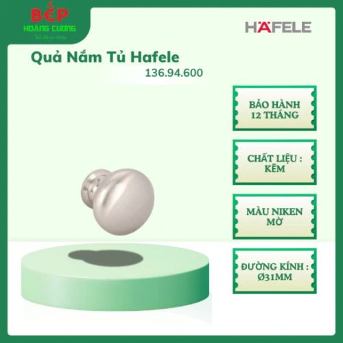 Hafele Quả Nắm Tủ 136.94.600