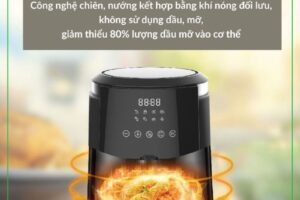 ảnh thực tế nồi chiên không dầu 3.5L Eurosun EU-AR15B