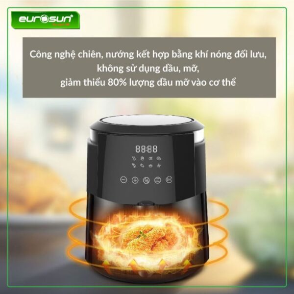 ảnh thực tế nồi chiên không dầu 3.5L Eurosun EU-AR15B
