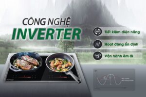 công nghệ Inverter tiết kiệm điện năng của bếp từ kết hợp hồng ngoại 2 vùng nấu Eurosun EU-TE259Pro