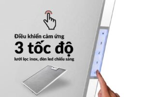 Điều khiển cảm ứng 3 tốc độ dễ dàng sử dụng