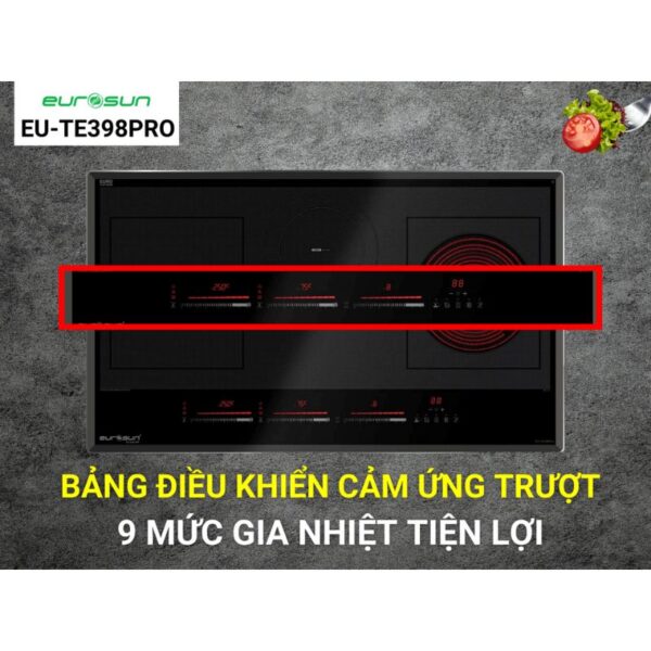 Bảng điều khiển của bếp từ Eurosun EU-TE398Pro