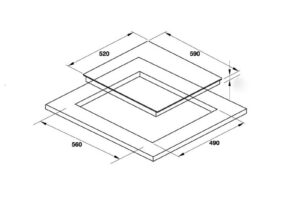 Kích thước Bếp từ Hafele 3 vùng nấu HC-I6030B 536.61.831