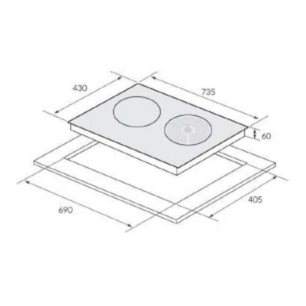 kích thước bếp từ kết hợp hồng ngoại Eurosun EU-TE226Pro