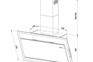 Kích thước của máy hút mùi áp tường tuần hoàn Eurosun EH-70CN78W
