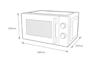 Kích thước lò vi sóng mini 23L Electrolux EMM23K22B