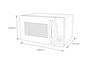 Kích thước lò vi sóng mini có nướng đối lưu 23L Electrolux EMG23D22B