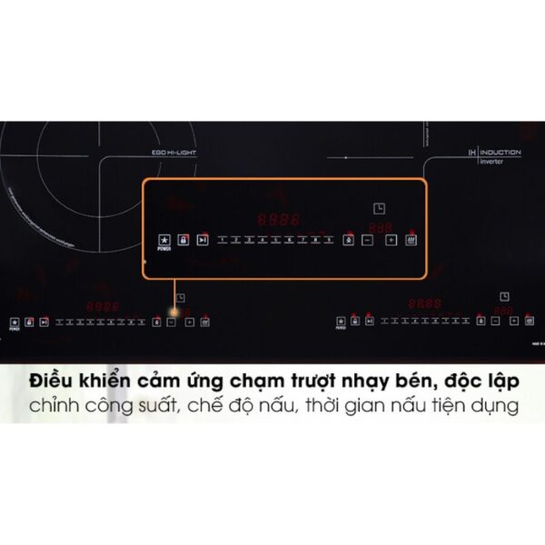 Bảng điều khiển bếp từ kết hợp hồng ngoại Pramie PRMY-2108 2 vùng nấu lắp âm