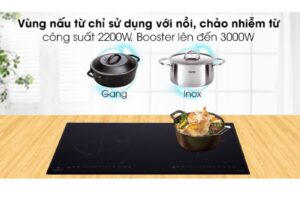 Công suất bếp từ kết hợp hồng ngoại Pramie PRMY-2108 2 vùng nấu lắp âm