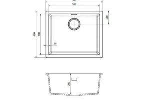 Thiết kế của chậu rửa bát 1 hố Reginox AMSTERDAM 50 HMH.R30844