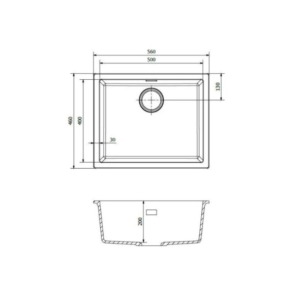 Thiết kế của chậu rửa bát 1 hố Reginox AMSTERDAM 50 HMH.R30844