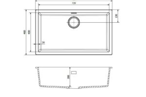 Thiết kế của chậu rửa bát 1 hố Reginox AMSTERDAM 72 HMH.R30882
