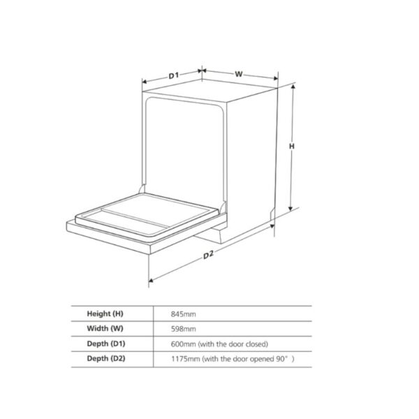 Thiết kế của máy rửa bát độc lập Fagor 3LVF-61S