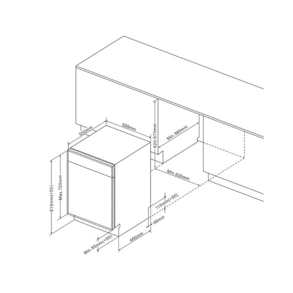 Thiết kế của máy rửa chén âm tủ Fagor 3LVF-63IT